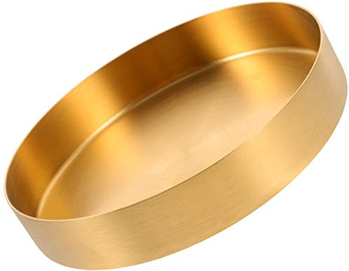 JEWEDECO Bandeja De Metal Para Joyería Plato De Almacenamiento De Para Mesas De Comedor y Cocinas