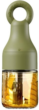 Wezalget Botella Dispensadora De Aceite Con Brocha - Botella Para Aceite de Oliva Con Brocha de Silicona para Repostería - Dispensador de Aceite Resistente al Calor y Antifugas para Camping, Cocina,