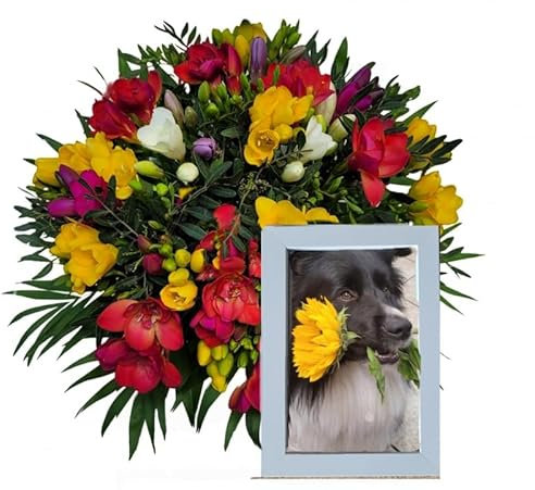 Freesien - Blumenstrauß mit eigenem Foto als Geschenk - versenden