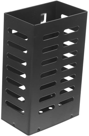 COLLBATH Aquarium Plant Basket and Water Saving Stainless Steel Hanging Planter with Holes for Unsoiled Plants Moisture Maintaining in Black