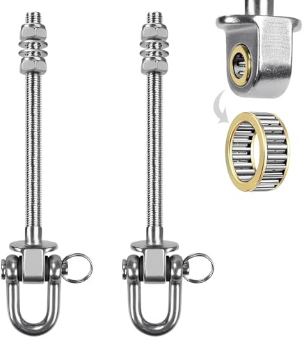 Schaukelhaken Lager，Suuwwn 2 Stück Deckenhaken Schwerlast Schaukelhaken Schaukel M10 x 180mm Gewindelänge Hängematte Befestigung Bis 680kg