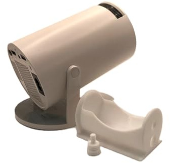 Wall Mount Bracket for HY300 Projector, White Plastic, 500g Capacity - Durable Plastic Holder for Secure Installation - Space-Saving Bracket for Home & Office (Screws Not Included)