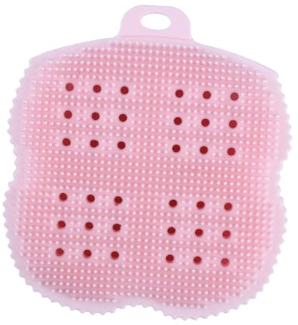 TOPPERFUN Brosse de Douche Silicone Rose Brosse de Massage pour Dos Visage Accessoire de Bain Portable
