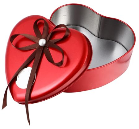 HOODANCOS Herzförmige Zufällige Farbe aus Weißblech Hochzeitsbonbonbox mit Kreativem Design Langlebig und Leicht zu Öffnen als Gastgeschenk für Hochzeit oder Geburtstag