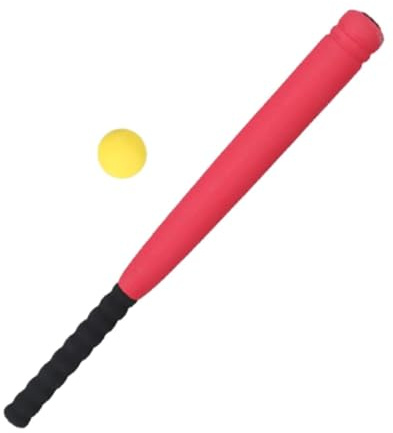 rongweiwang Basebollträ Basebollträ Bollset Roligt träningsverktyg för barn Inkluderande Främjar Färdighetsutveckling och Koordination Bollset För Barn Barnträning, Röd, 54 cm