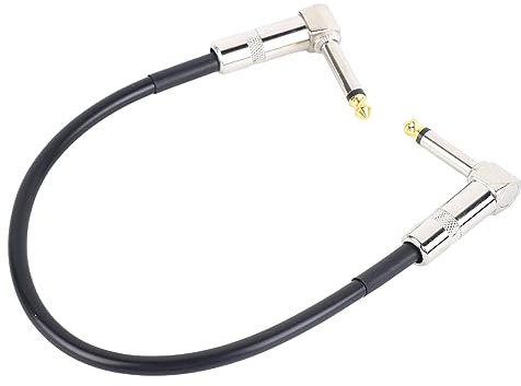 Naroote Gitarren-Patchkabel, Langlebig, Geräuscharm, Metallkern, Rechtwinkliges Steckerkabel für Professionelle Performance, Metall-PVC, 6,35 Mm, für Gitarren-Effektgeräte