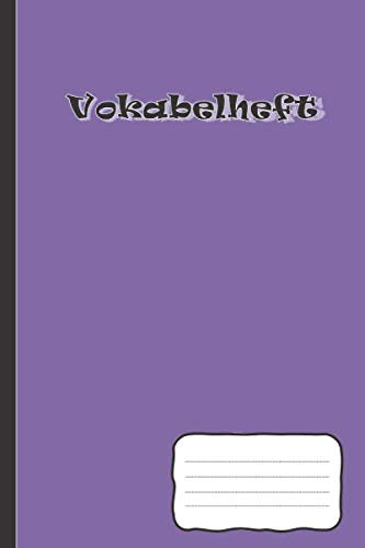 Vokabelheft: DIN A5 | 120 Seiten | Liniert | Vokabelheft Zweispaltig | Hochglanzcover