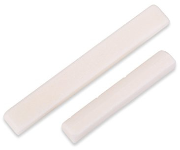 VGEBY Ukulele Brücke Sattel, Knochen Nuss Mutter String Sattel 35 mm und 53 mm Stegeinlage Set für Ukulele Spieler und Musiker