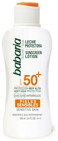 Babaria Leche Protector Solar Pieles Sensibles Medio SPF50+ - 100 ml
