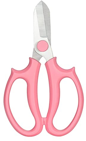 HIHUHEN Blumenschere, Premium-Stahl, Gartenschere, Blumenschere, Obstschere, Handschere, Trimmwerkzeug für Gartenarbeit, Blumenarrangement (Rosa)