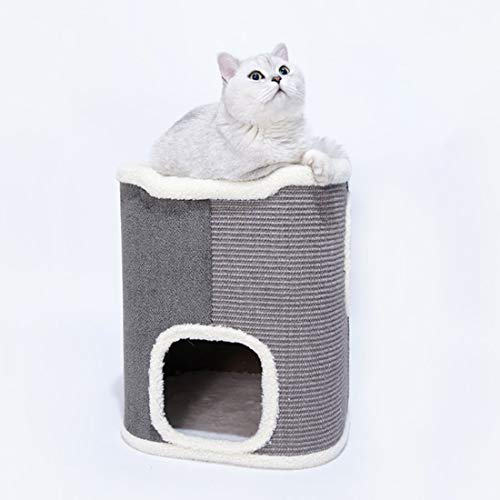 RONGJJ Kratzbaum, Kletterbaum Katzenbaum Kratzbäume Katzenmöbel Sisal Fass, Große Kuschelhöhle Spielzeug für Katzen, A