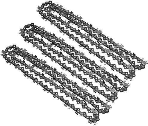 ausuky 3 Stück Kettensägenkette 50,8 cm 76 DL 0,325 Teilung 0,058 Gauge 125,5 cm