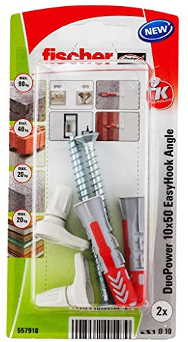 fischer 96360 Blister 2 Treiber DUOPOWER EASYHOOK 10X50 557918, Neutral