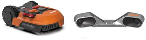 WORX - Tondeuse Robot connectée sans Fil LANDROID - WR142E - jusqu'à 700m² + Module anticollision ACS (Installation Facile, tond sous la Pluie, coupe près des Bordures)