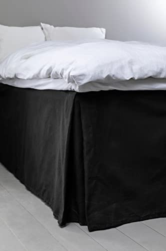 Jotex Colour Cache-sommier 100% Coton Bio de qualité supérieure, Hauteur 60 cm, Noir, 160 x 200 cm