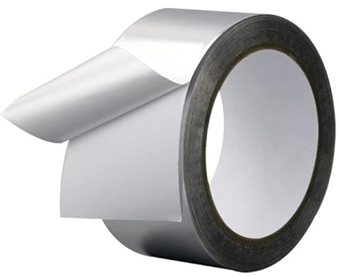 Y-Nut Aluminium-Klebeband, Aluminiumklebebänder Selbstklebendes Aluband Hitzeschutzband,70 mm x 50 m, hochwertiges, strapazierfähiges Dämmen, Hitzebeständig,Reißfest Beständig, 1 Rolle in silber