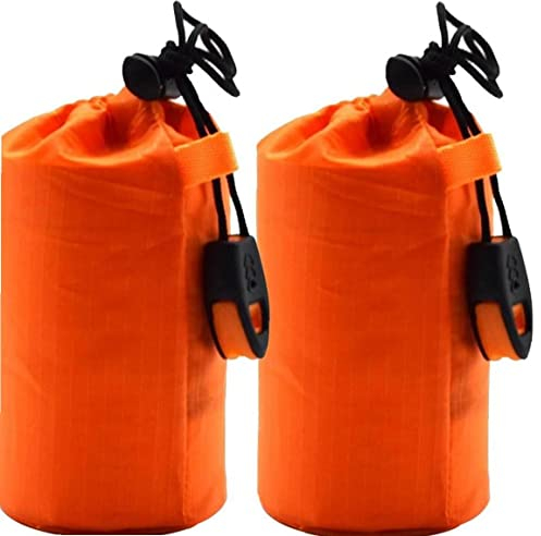 Notfallschlafsack 2 Packung Leichtes Überlebensbeutel Thermal Bivy Sack Tragbare Notfalldecke Zum Campen, Wandern, Außen- Und Aktivitäten Orange