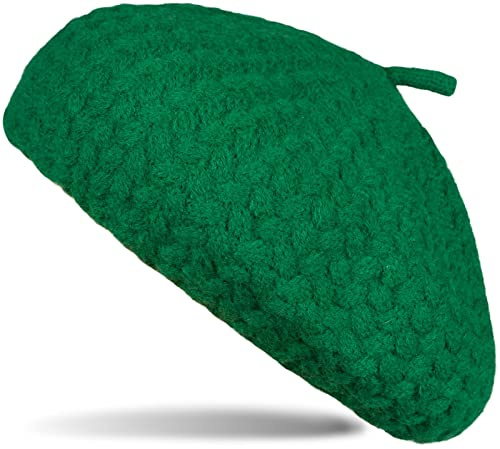 styleBREAKER Damen Baskenmütze Flechtmuster Strick | Französisches Barett (Béret) für den Winter. Eingearbeitetes Band zur Größenregulierung für bis zu 58 cm Kopfumfang.