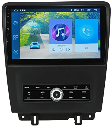 10-Zoll-Touchscreen-Autoradio für Mustang 2010-2014, Kabelloser Carplay-Auto-Multimedia-Player mit GPS-Navigation, WLAN-Modul, AHD-Rückfahrkamera und Bluetooth-Funktion
