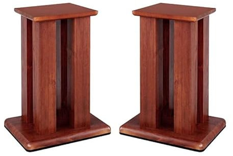 Speaker Stands,Wooden Universal Speaker Floor Stands, Holds Satellite And Bookshelf Speakers Up To 40kg/88 Lbs, For Home Surround Sound Systems