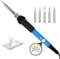 Vanwoke Soldador de Estaño 60W Kit,Temperatura Ajustable 200-450°C con Interruptor ON/OFF,5 Puntas de Soldadura y Soporte para el Uso Diversamente Reparado
