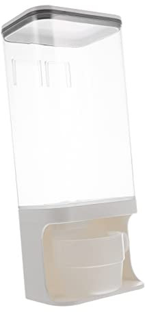 Housoutil Contenedor De Almacenamiento De Comida Para Hermético y Prueba De Con Taza Medidora Para Pienso De y Gato Montaje Pared Práctico y