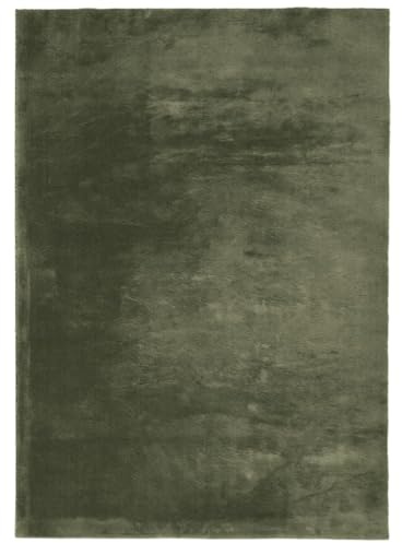 vidaXL Teppich, Wohnzimmerteppich Kurzflor Weich Waschbar, Moderner Teppich für Wohnzimmer Schlafzimmer, Flauschig Einfarbig rutschfest, Waldgrün 200x280cm