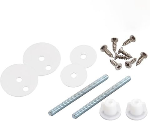Duoleimi Set di fissaggio per sedile WC, in acciaio inox e plastica, cerniere di ricambio per fissaggio Klozet Kapağı e coperchio WC, set di ricambio universale per sedile WC