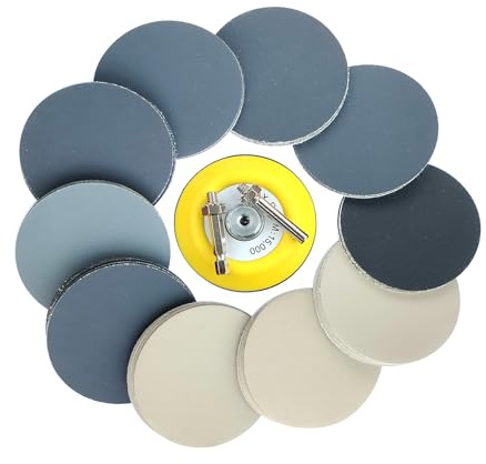 Wanmutrun 75mm Wasserfest schleifpapier Klett 100 Stücke Körnung 400 600 800 1000 1200 1500 2000 3000 5000 7000 Siliziumkarbid Schleifpapier geeignet für kleine Poliermaschinen