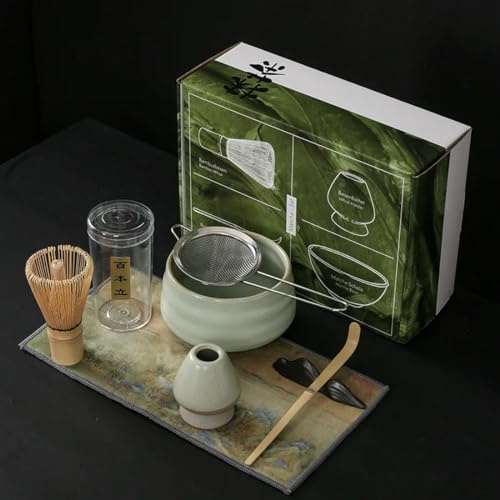 Service à thé Matcha fait à la main, facile à nettoyer, Kit de support d'outils, bol, fouet, cuillère, cadeau de cérémonie, accessoires traditionnels japonais