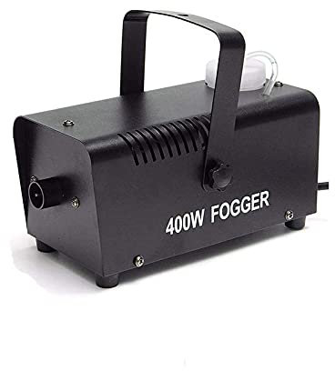 Fogger portátil de 400 W, máquina de Humo de Niebla con Control Remoto inalámbrico y con Cable con selección de 12 Colores, Luces LED RGB, interruptores duales para presentaciones en Escenario