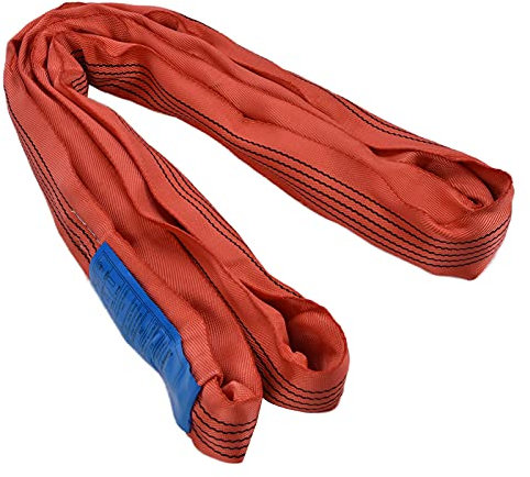 Cinghie di Sollevamento per Paranco, Imbracatura di Sollevamento Rotonda Rossa 5T con Cinghia Larga 75 Mm per Scenari di Sollevamento su, Macchinari e Porti (#1)