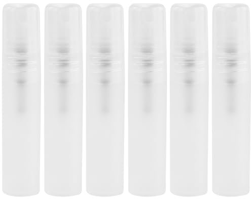 AMANDELIZABE 7 unidades Mini Perfume Recargable 5 ml Pulverizador de Perfume Vacío Botellas de Spray de Viaje Contenedor de Plástico Fragancia Bomba Caso Portátil Perfume Botella Aerosol para Viajes
