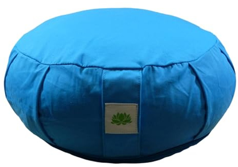 Coussin de Méditation Zafu Lotus 40 x 17 cm – Assise Ergonomique pour Méditation, Yoga et Pleine Conscience – Coussin de Sol Confortable et Léger – Housse en Coton