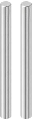 QUARKZMAN 2 Pz 10 mm x 100 mm perni di legno, perni cilindrici in acciaio inossidabile 316L supporto mensola perno perno asta fissaggio elementi mensola perni in metallo tonalità argento
