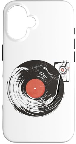 Coque pour iPhone 16 Musicien en vinyle DJ Table tournante Producteur de musique
