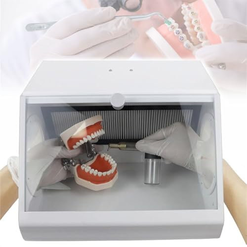 Dépoussiéreur de laboratoire 110 V-220 V, dépoussiéreur dentaire professionnel, double aspiration avec luminosité de 5 500K, adapté à l'absorption des poussières de sablage.