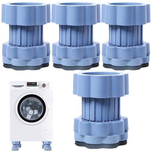 Coussin d'amortissement des vibrations - Stabilisateur de la machine à laver en caoutchouc - Support de jambe - Coussin mécanique anti-vibrations avec design de portage - Amortisseur non glissant pour