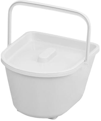 Ｚｉａｌｏｆｉ Chaise percée, siège de toilette, seau, bassin de lit, pot de chambre pour personnes âgées, femmes, à domicile, Blanc