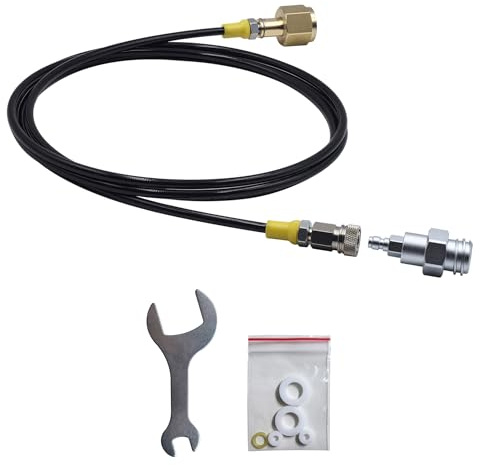 DRYHTEN Soda Water Maker Machine Carbon Dioxide Filling Station Adapter TR21-4 for External CO2 Tank with 1 Metre / 2.5 Metre Hose Kit and 8 mm Male Quick Connector (Tube Length 2.5 m)