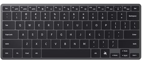 Samsung Smart Keyboard EJ-B7800, Tastatur kabellos, Bluetooth, schlankes Aluminium Design, AI-Taste, Dark Gray