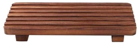 LOVIVER Wood Pedestal Draining Soap Stand, Wooden Vanity Tray, Bamboo Soap Holder, Bathroom Tray, Counter Rustic Soap Dish Holder, Wood Riser for Soap Sponges Plant Candle Perfume Vanity Bathroom