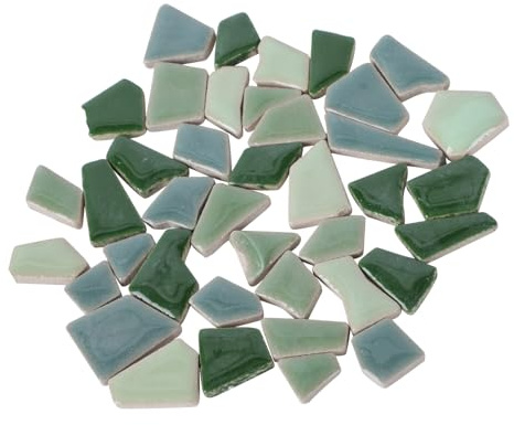 Gadpiparty 500 G Piastrelle Fai da Te in Ceramica Smaltata Irregolari per Composizioni Superficie Liscia e Colori Vivaci Pietre Decorative per Artigianato e Decorazioni Creative
