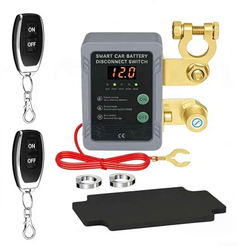HOHOVYVY Batterie Trennschalter, 12V 240A Automatischer Batterie-Trennschalter Mit Fernbedienung Und LED-Spannungsanzeige Für Pkw Und Nutzfahrzeuge