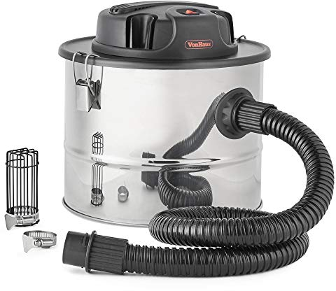 VonHaus Ash Vacuum Cleaner 800W 15L – Home or Workshop Vacuum – Industrial Vacuum Cleaner – Bagless Debris Ash Dust Collector for Fireplaces, Grills, BBQ’s, Fire Pits, Stoves, Log Burners & Chimineas