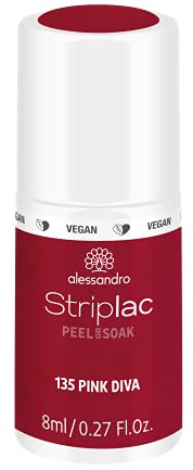 alessandro Striplac UV-Nagellack Pink Diva – Schonend und langanhaltend – Einfache Entfernung dank Peel-Off-Technologie – Vegan und tierversuchsfrei – 8 ml
