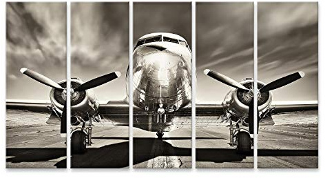 islandburner, Bild Bilder auf Leinwand Retro-Flugzeug Wandbild Poster Leinwandbild TIO