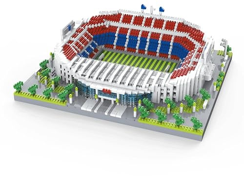 Atomic Building Modello Di Architettura Da Costruire Con Mini Blocchi, Design Realistico Di Campo Da Calcio. Collezione Degli Stadi D’Élite Del Mondo. Stadio Di Calcio A Barcellona, Spagna.