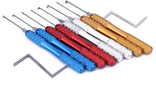 Loboo Idea 10-teiliges mehrfarbiges Kaba Pick Set mit Haken und Spannschlüsseln für Anfänger und Profi Schlosser