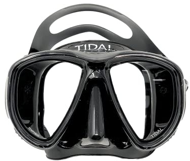 Pro Shot Tidal Mask - Advanced Anti-Fog Snorkel Mask for Snorkeling, Swimming, and Scuba Diving with Wide-Angle Tempered Glass Lens, and Best Anti-Fog Technology (Black)